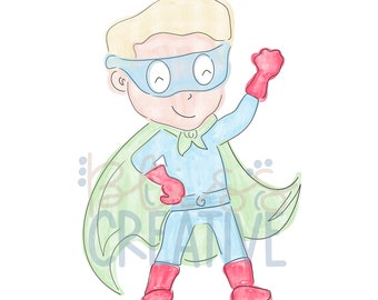 Super Boy #2 Digital Clipart- Instant Download