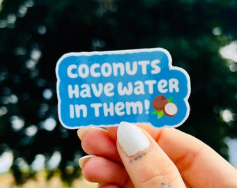 Coconuts have water in them - Bluey Sticker