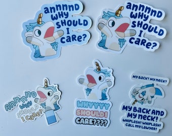 Unicorse: And Why Should I Care?! Bluee Sticker
