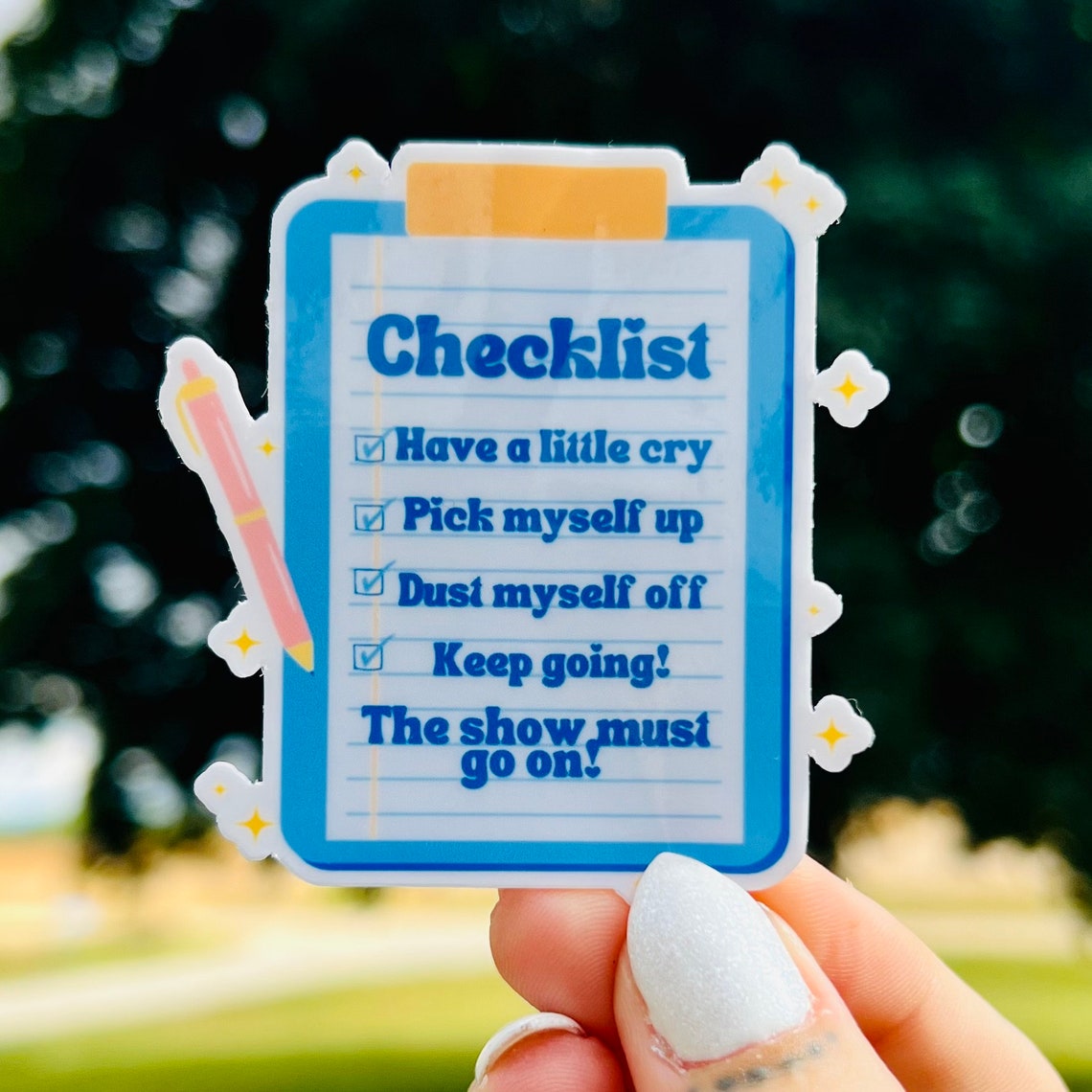 Chilli Checklist Bluey Sticker Etsy