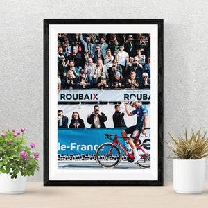 MATHIEU Van Der POEL POSTER,  París-Roubaix Poster, Mathieu Van der Poel Walkpaper, Available for a Limited Time Only!