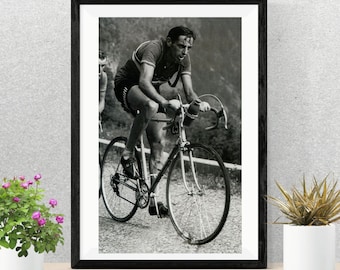 Fausto Coppi Vintage Cycling Art Print (Digital Download)