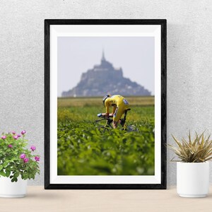 Cartel de Chris Froome - Equipo ciclista Sky Pro, Mont Saint Michel, Tour de Francia 2013