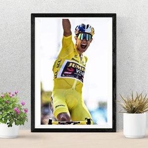 WOUT Van AERT POSTER, Kartel de ciclismo, Wout Van Aert Walkpaper, Equipo de ciclismo Jumbo, Wout Van Aert Drukkunst, alleen beperkte tijd!