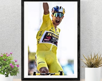 WOUT Van AERT POSTER, Cartel de ciclismo, Wout Van Aert Walkpaper, Equipo de ciclismo Jumbo, Wout Van Aert Print Art, Limited Time Only!