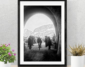 Galibier Tunnel, Tour de France Vintage Poster (Digital Download)