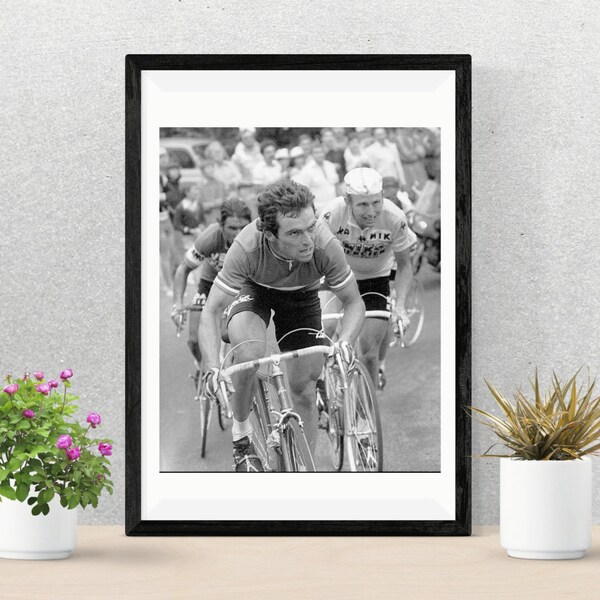 AFFICHE BERNARD HINAULT | Affiche vintage de cyclisme | Papier de promenade Bernard Hinault