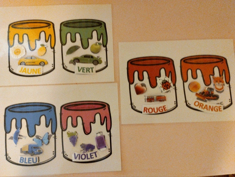 Paint Pots Color Game Etsy