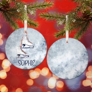 figure skating, Christmas, Merry Christmas, png, sublimation design, Digital Download, Christmas Ornament, skating, ornament, gift, skates