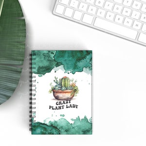 Notebook Cover Png, Journal Cover Png, Book Cover Png, Sublimation Design, notebook, journal, book cover, crazy plant lady