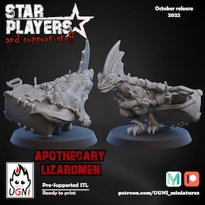 Lizardmen Apothecary Miniature: Fantasy Football Star Player (UGNI)