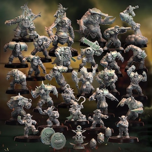 Baorcudas Orcs Team Blood Fantasy Football Bowl - Punga Miniatures Black Orc
