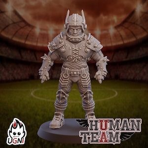Menselijke Blitzer-miniatuur: Fantasy Football-sterspeler, UGNI, schaal van 32 mm