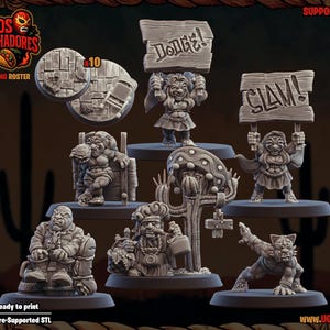 Lunchadores – Halfling Blood Fantasy Football Bowl Team (16 Miniatures, High Quality Resin, UGNI Miniatures)