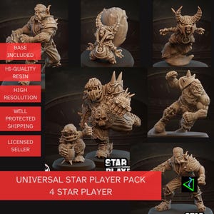 Star Player-bundel voor elk team Blood Fantasy Football Bowl Ugni Miniatures