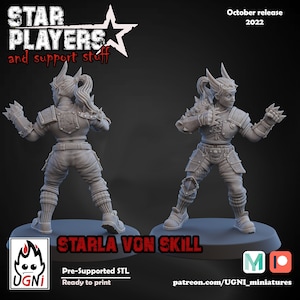 Starla Von Skill: Elf Star Player-miniatuur voor fantasyvoetbal