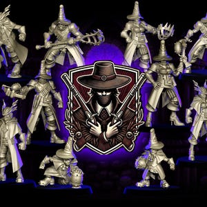 The Unexpected Inquisition Team - 15 High-Quality 3D Print Human Miniatures | Blood Fantasy Football Bowl | Torchlight Models