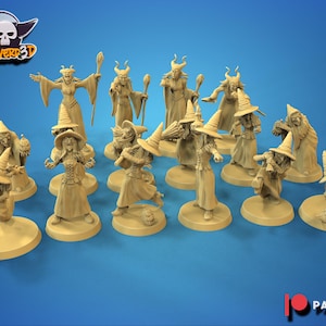 Halloween Sorcières Hauts Elfes Team Blood Fantasy Football Bowl 16 Calaverd3D Miniatures