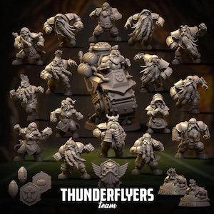 Thunderflyers Zwerge Team Blood Fantasy Football Bowl Punga Miniaturen