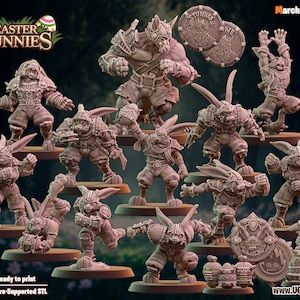 Easter Bunnies Full team high quality Miniatures | Blood Fantasy Football Bowl | UGNI Miniatures
