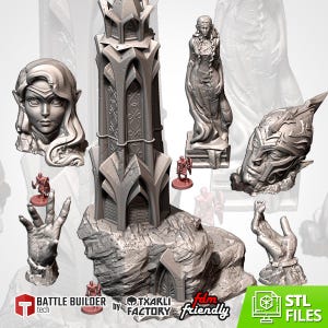 Elven Kingdom – Majestic Fantasy Scenery for  40k Age of Sigmar D&D Terrain Tabletop Mordheim Scenery Wargame Txarli Factory