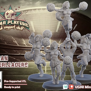 Menselijke cheerleadersminiaturen: fantasievoetbal, UGNI, schaal van 32 mm