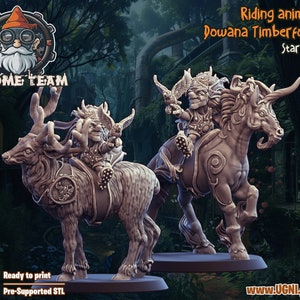 Gnome Star Player with Stag Fantasy Football UGNI Miniatures
