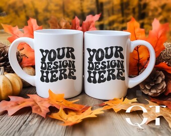 Coffee Mug Fall Mockup, Cup Mock Up, Couple Mockups, 15oz Coffee Stock Photo Cute Mockup Holiday Mockup Mugs Digital Download Tea Mug Mocks