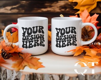 Coffee Mug Fall Mockup, Cup Mock Up, Couples Mockups, 15oz Coffee Stock Photo Cute Mockup Holiday Mockup Mugs Digital Download Tea Mug Mocks