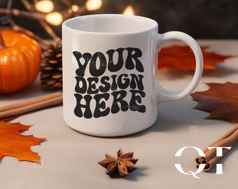Coffee Mug Fall Mockup, Cup Mock Up, Bundle Mockups, 11oz Coffee Stock Photo Cute Mockup Holiday Mockup Mugs Digital Download Tea Mug Mockup