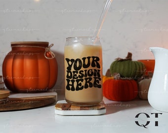 Glass Can Mockup, Libbey Glass Mockup, Glass Can Mockups,16oz Libbey Glass Mockup, Clear Coffee Can Mockups, 16oz Glass Beer Can Mockup, Cup