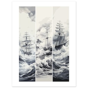 Storm's Serenade: A Maritime Dance - Poster di carta opaca premium