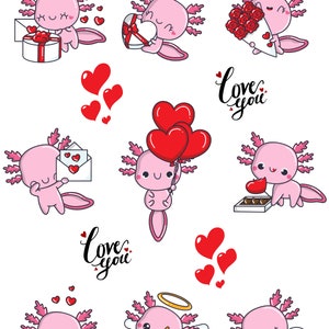 Axolotl Love Sticker Sheet Spread the Cuteness!