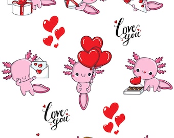 Axolotl Love Sticker Sheet Spread the Cuteness!