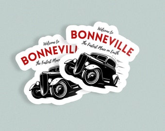 Bonneville Vinyl Sticker The Fastest Place On Earth Hotrod Hot Rod Decal Utah Salt Flats