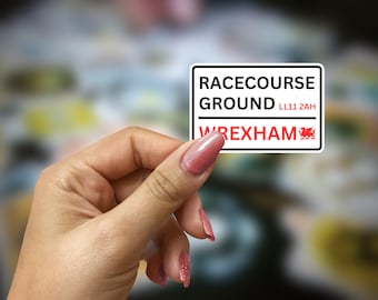 Wrexham FC Racecourse Ground Road Street Sign Sticker