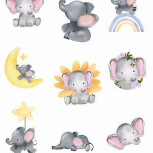 Aquarell Elefant Sticker Bogen