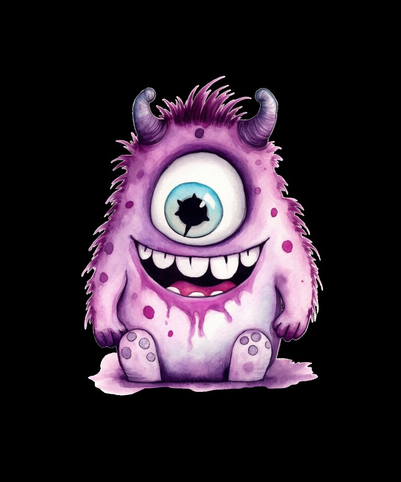 Charming Baby Monster Sticker Set, Set of 9 Adorable and Colourful ...