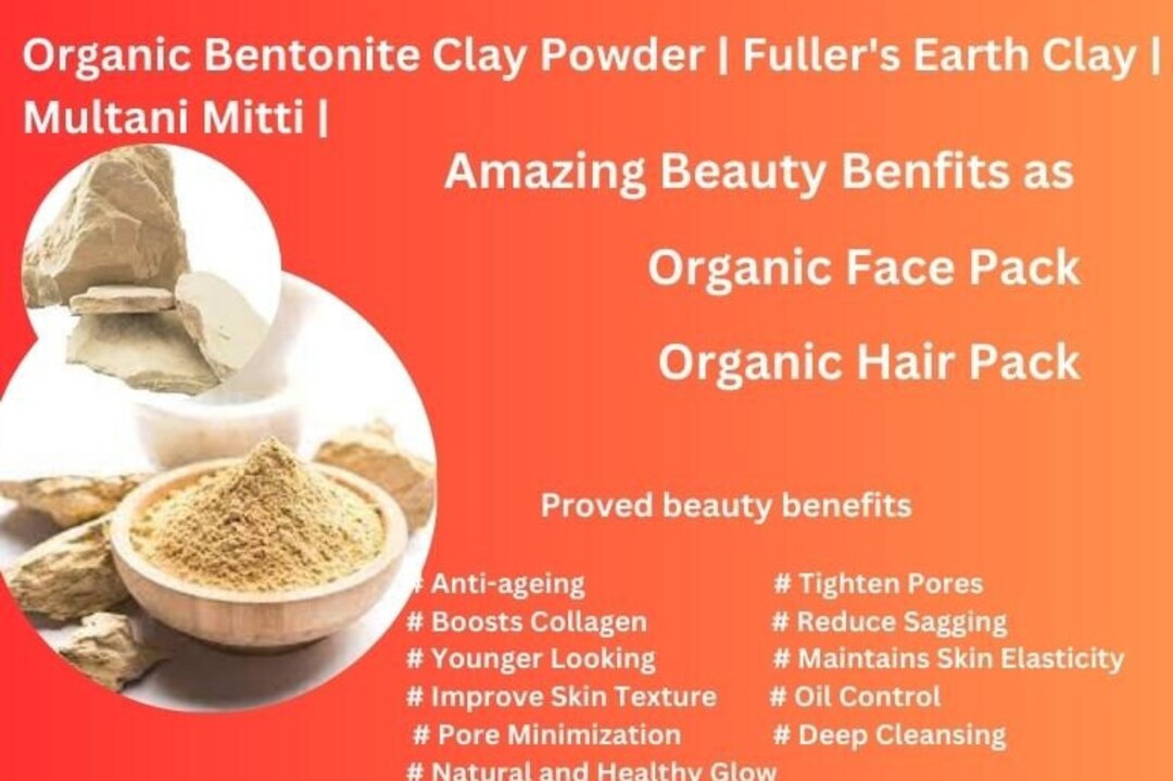 100 Pure Organic Bentonite Clay Powder Fuller's Earth Etsy