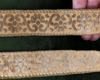 2.2 meters of wide Antique metal thread braid trim