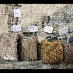 SALE whole rolls of antique trim braids, real metal