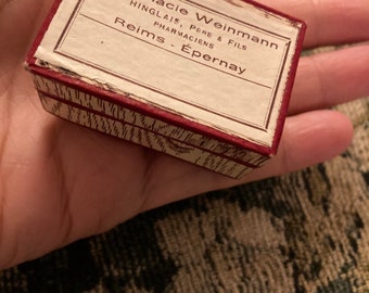 Tiny antique French pharmacy box