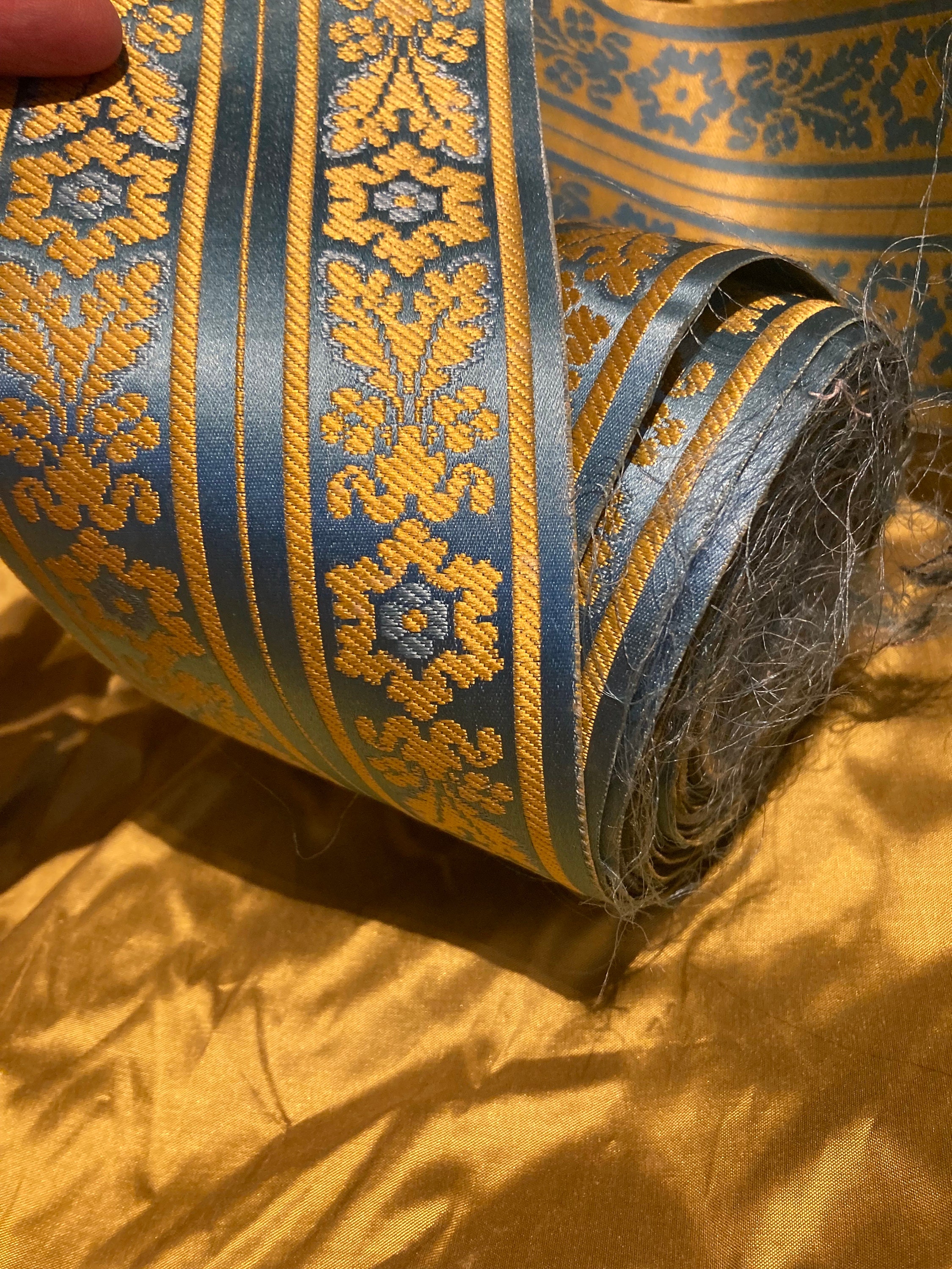 1 Meter of Antique Silk Ribbon Regency Era Trim. 9cm Wide. - Etsy