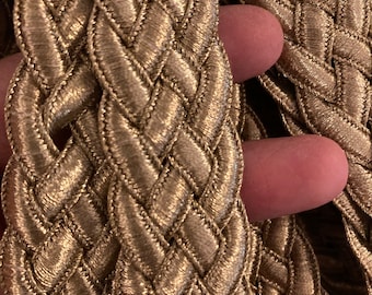 1 m gold plait trim braid