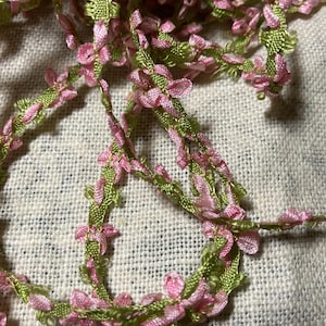 1 m of antique 1930s original flower ribbon work ribbon trim braid