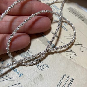 1m of antique silver glistening cord