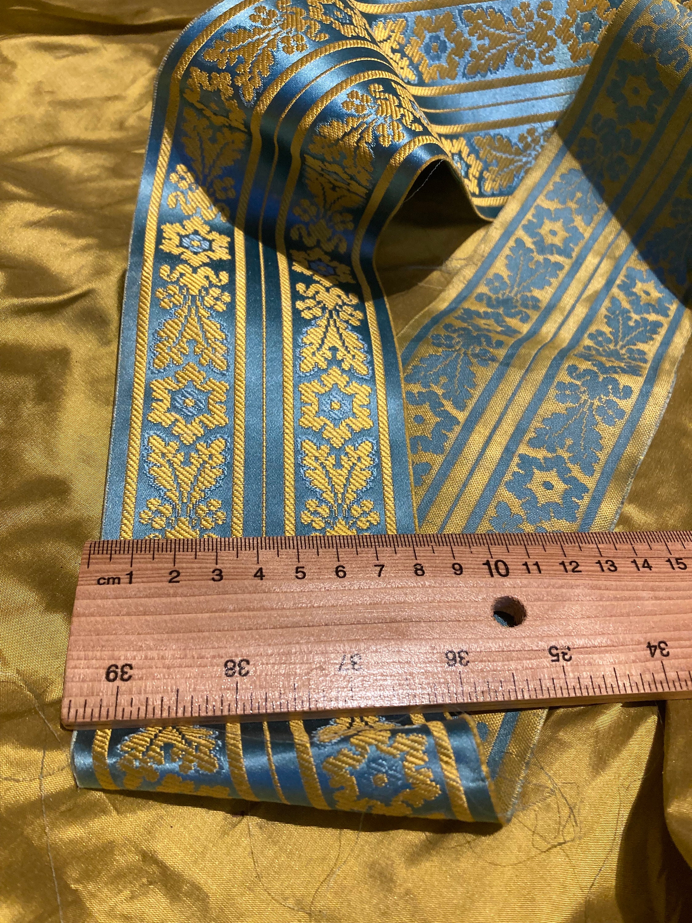 1 Meter of Antique Silk Ribbon Regency Era Trim. 9cm Wide. - Etsy