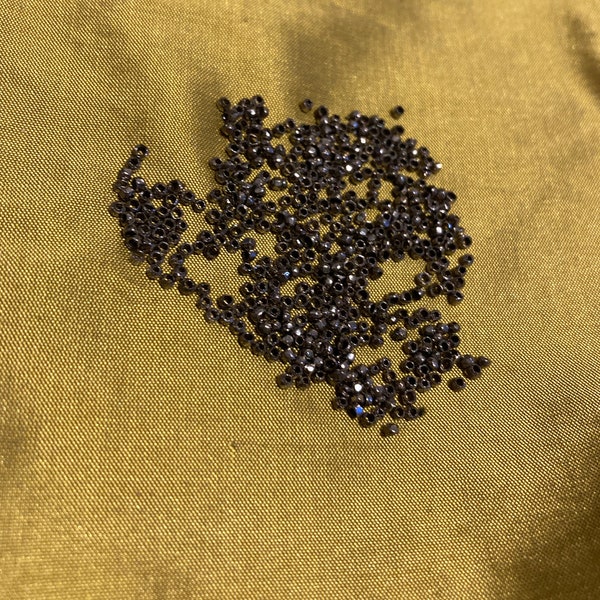Antique steel cut tiny seed beads