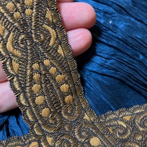 75cm of Antique metal thread braid trim