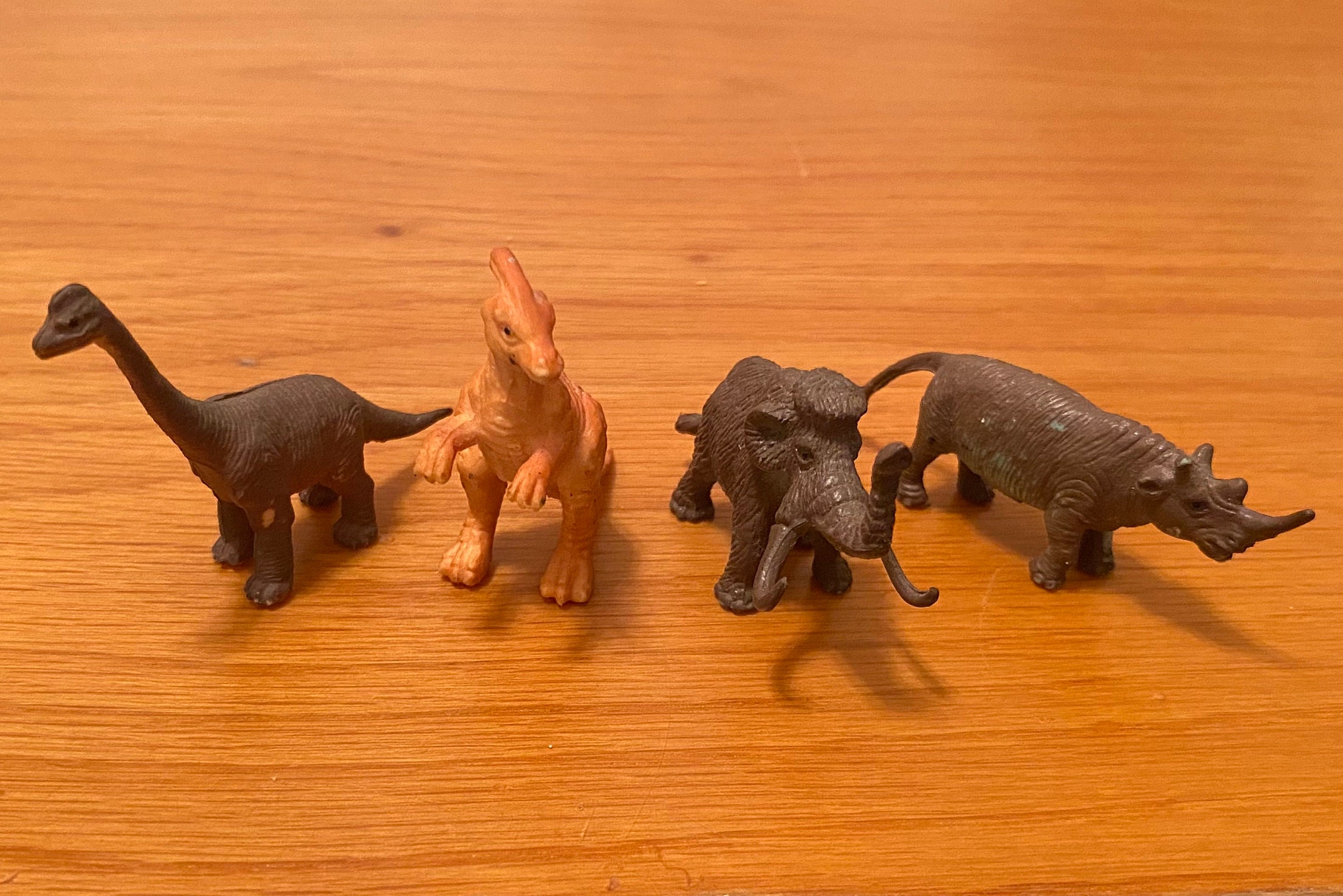 VTG 90s Miniature Dinosaurs Mammoth Figure Soft Plastic Rubber